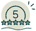 Five-star rated badge